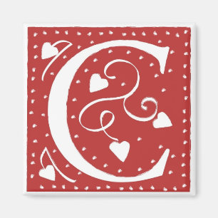 Bröllop Hearts Brev Magnet