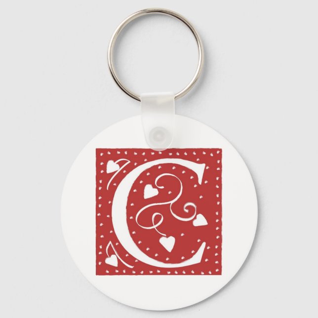 Bröllop Hearts Brev Nyckelring (Framsida)