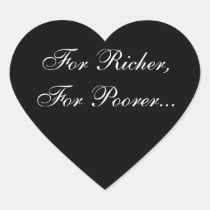 Bröllop Hearts Bröllop promise Vow-inbjudningsförs Hjärtformat Klistermärke