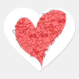 Bröllop Hearts Heart Stickers Bröllop Hearts Hjärtformat Klistermärke