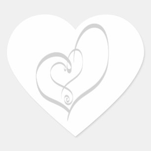 Bröllop Hearts-inbjudan - kuvert Seal Bröllop he Hjärtformat Klistermärke