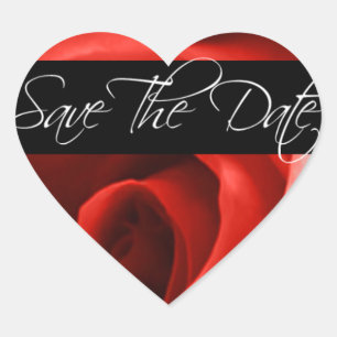 Bröllop Hearts Save Date Bröllop kuvert Seal Hjärtformat Klistermärke