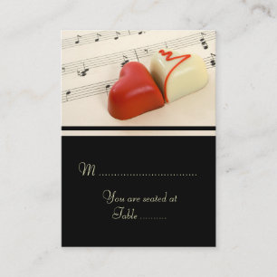 Bröllop-hearts-uppsättning Placeringskort