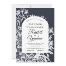 Bröllop Hebreiska Vintagen Blommigt Vita träsket