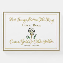 Bröllop Helg Aktivitet Golf Guld & White Photo Gästböcker