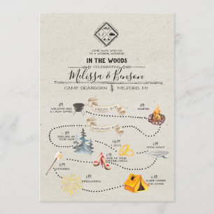 Bröllop Helg i Skogen inresekortet Program