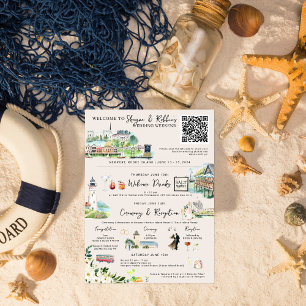 Bröllop Helg Itinerary Newport, RI Inbjudningar