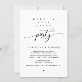 Bröllop Hemlighet, Lycklig För Evigt Fest Inbjudningar