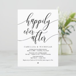 Bröllop Hemligt, Lycklig För Evigt Fest Inbjudningar