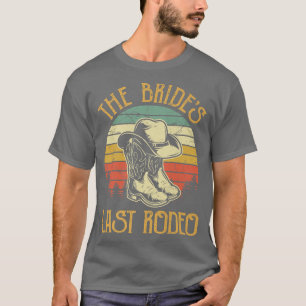 Bröllop Henparty Stövlar Hatt Brudens La T Shirt