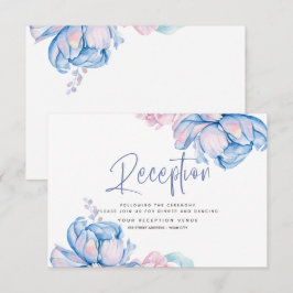 Bröllop | Himlar Blue och Bubblegum Rosa Peonies Inbjudningar