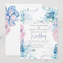 Bröllop | Himlar Blue och Bubblegum Rosa Peonies