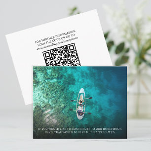 Bröllop Honeymoon Fund Gift Donation QR-kod Tilläggskort