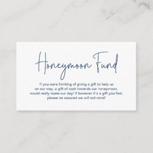 Bröllop Honeymoon Fund, Modern Handskriftlig skrif Tilläggskort