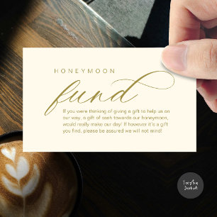 Bröllop Honeymoon Fund, Wish, Modern Classy Tilläggskort