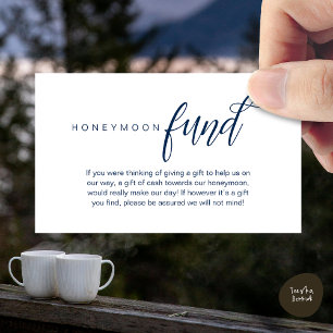 Bröllop Honeymoon Fund, Wish, Pengarar, Modern Cla Tilläggskort