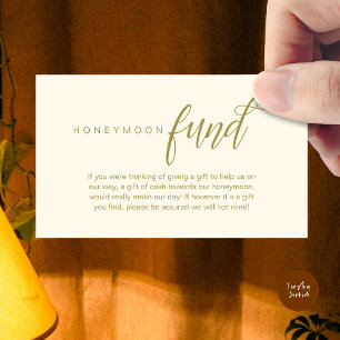 Bröllop Honeymoon Fund, Wish, Pengarar, Modern Cla Tilläggskort