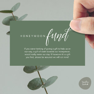 Bröllop Honeymoon Fund, Wish, Pengarar, Modern Cla Tilläggskort