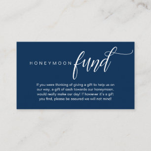 Bröllop Honeymoon Fund, Wish, Pengarar, Modern Cla Tilläggskort