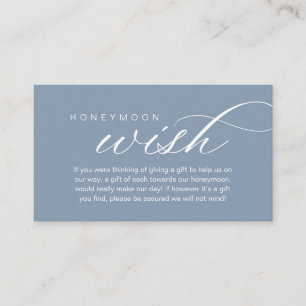 Bröllop Honeymoon Wish, Fund, Pengarar, Modern Cla Tilläggskort