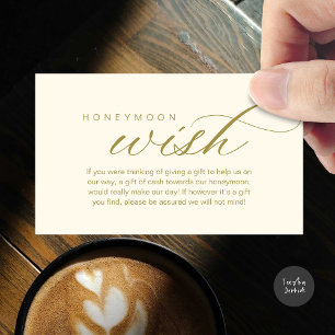 Bröllop Honeymoon Wish, Fund, Pengarar, Modern Cla Tilläggskort