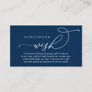 Bröllop Honeymoon Wish, presenter i Pengarar Wishi Tilläggskort