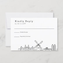 Bröllop i Amsterdam | Stilisert Skyline RSVP