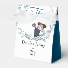 Bröllop i blå älskare presentaskar