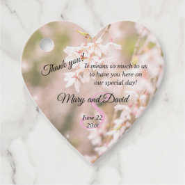 Bröllop i Bright Weeping Cherry Sparkles Gåvor Etiketter