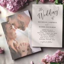 Bröllop i Calligraphy Beige & Black Bröllop