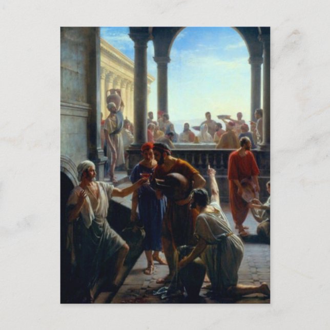 Bröllop i Cana av Carl Bloch Postcard Vykort (Framsida)