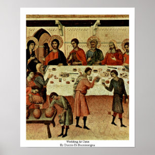Bröllop i Cana av Duccio di Buoninsegna Poster