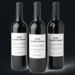 Bröllop i den moderna Svarta vita Tack Party Vinflaska Etikett<br><div class="desc">Låt oss fira, men skyll inte på vin för dina dåliga dansrörelser! Denna lustiga anpassningsbar vin flaska-märkning i Svarta vita är enkel, modern och perfekt för ett bröllop eller något annat firande som födelsedagar och årsdagar. Ändra helt enkelt texten på märket vin så att den passar vin och bröllop. Du...</div>