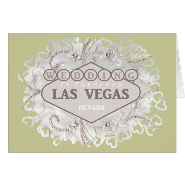BRÖLLOP I FABULÖSA LAS VEGAS-Kort Hälsningskort (Framsidan Horizontal)
