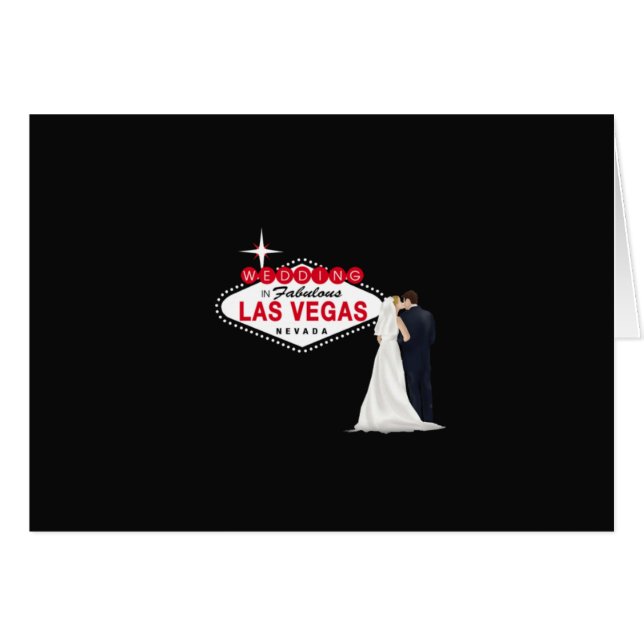 Bröllop i Fabulous Las Vegas Card, B & G Hälsningskort (Framsidan Horizontal)