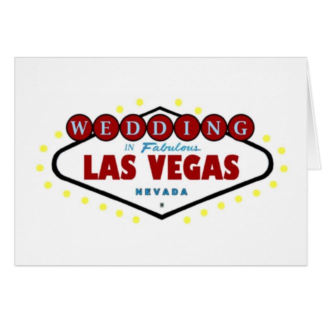 BRÖLLOP i Fabulous Las Vegas Card Hälsningskort (Framsidan Horizontal)