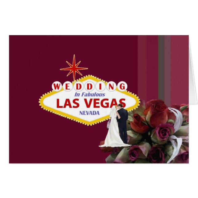 Bröllop i Fabulous Las Vegas Card Hälsningskort (Framsidan Horizontal)