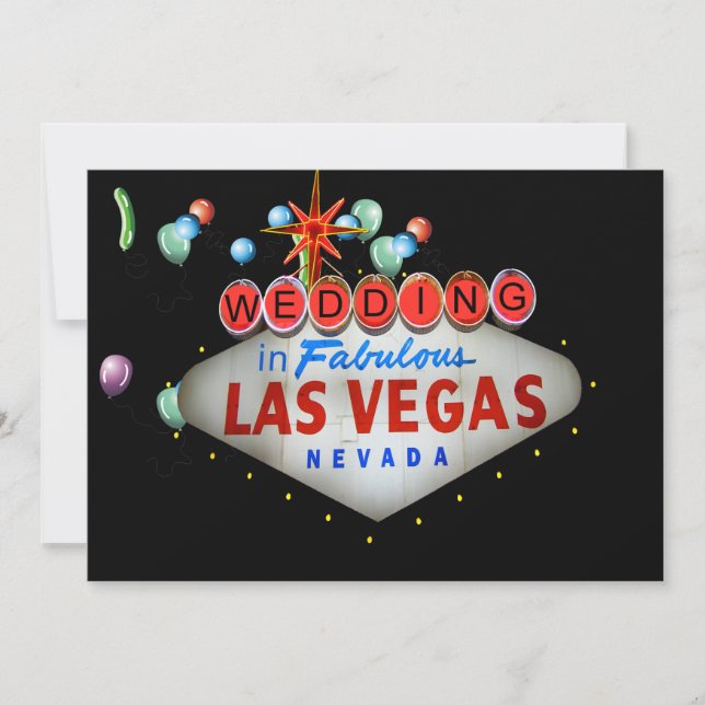 Bröllop i Fabulous Las Vegas-inbjudan Inbjudningar (Framsida)