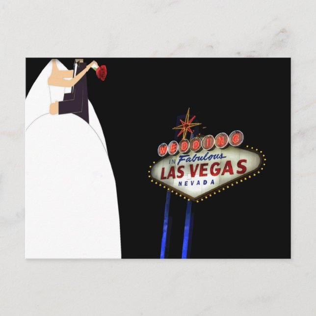 BRÖLLOP i Fabulous Las Vegas Postcard Vykort (Framsida)
