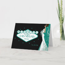 Bröllop i Fabulous Las Vegas "Save Date"Card