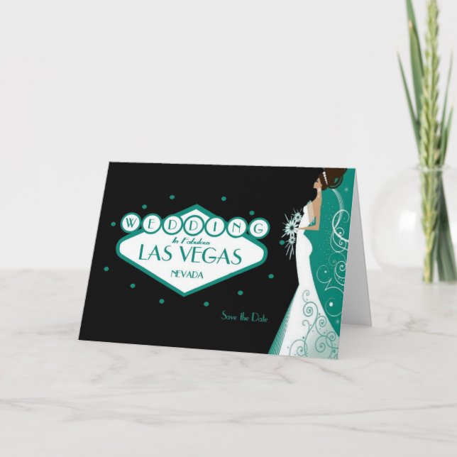 Bröllop i Fabulous Las Vegas "Save Date"Card Meddelande (Framsida)