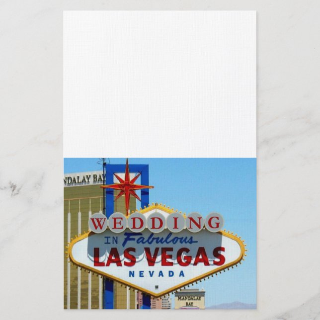 BRÖLLOP i Fabulous Las Vegas Stationery Brevpapper (Framsida)
