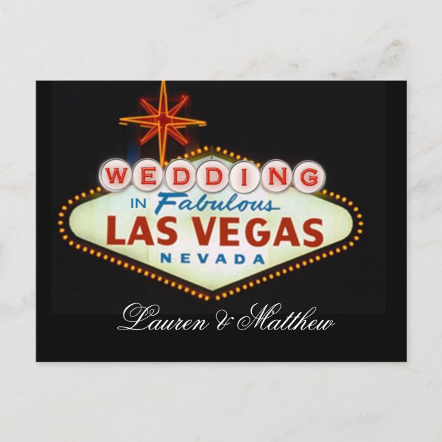 Bröllop i Fabulous Las Vegas Vykort (Framsida)