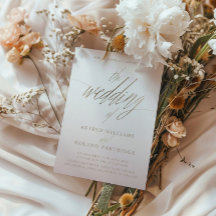 Bröllop i Faux-Guld-kalligrafi