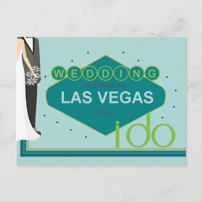 Bröllop i Las Vegas Bride & Groom i do Postcard Vykort (Framsida)