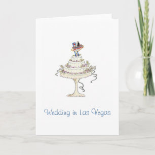 Bröllop i Las Vegas Bride & Groom, kummelkort Kort