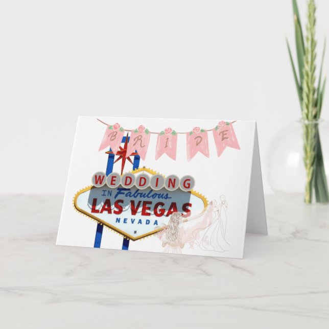 Bröllop i Las Vegas Card Meddelande (Framsida)