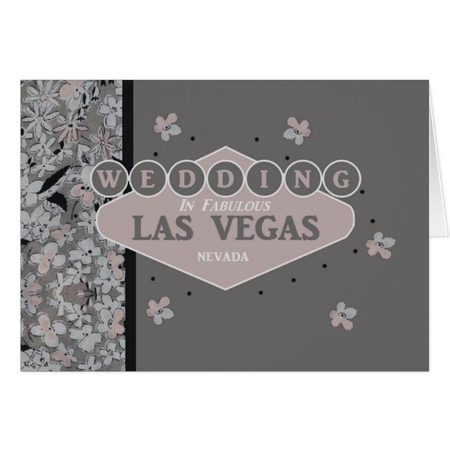 Bröllop i Las Vegas-kort Hälsningskort (Framsidan Horizontal)
