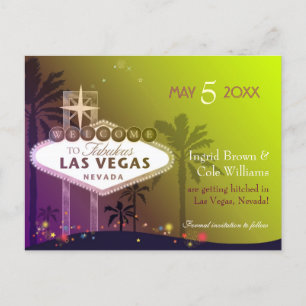 Bröllop i Las Vegas Nevada Spara datumet Meddelande Vykort