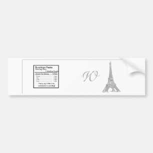 Bröllop i Paris Vattenflaska Label Bildekal